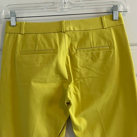 Banana Republic Sloan Crop Ankle Length Pants Slacks in Lively Chartreuse New 2 - Picture 6 of 15